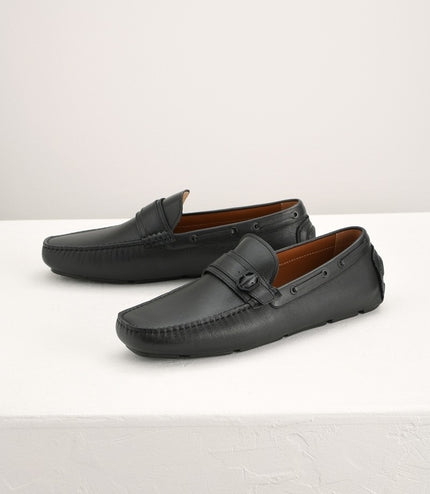 Buckled Leather Moccasins