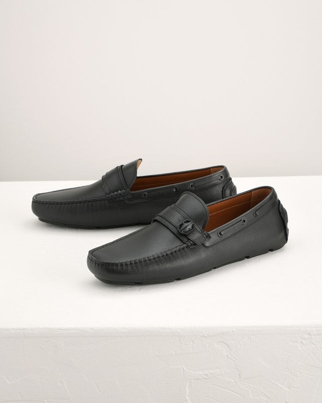 Buckled Leather Moccasins