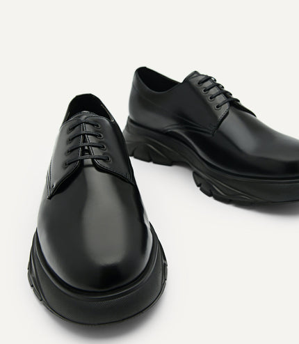 Hybrix Leather Derby Shoes