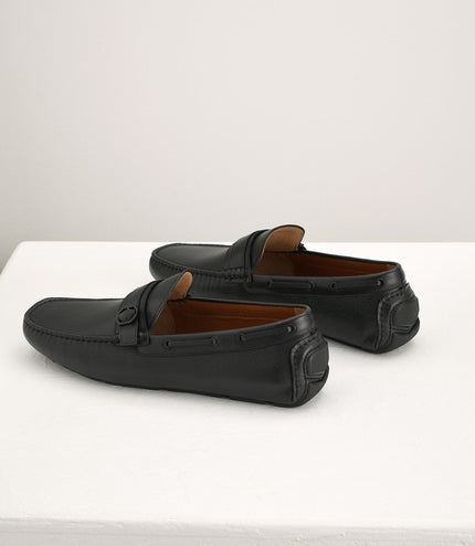 Buckled Leather Moccasins