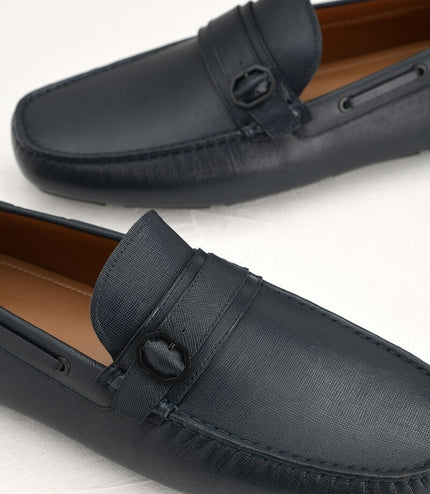 Buckled Leather Moccasins