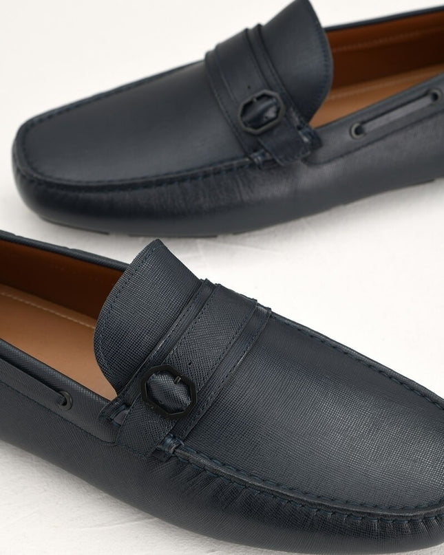 Buckled Leather Moccasins