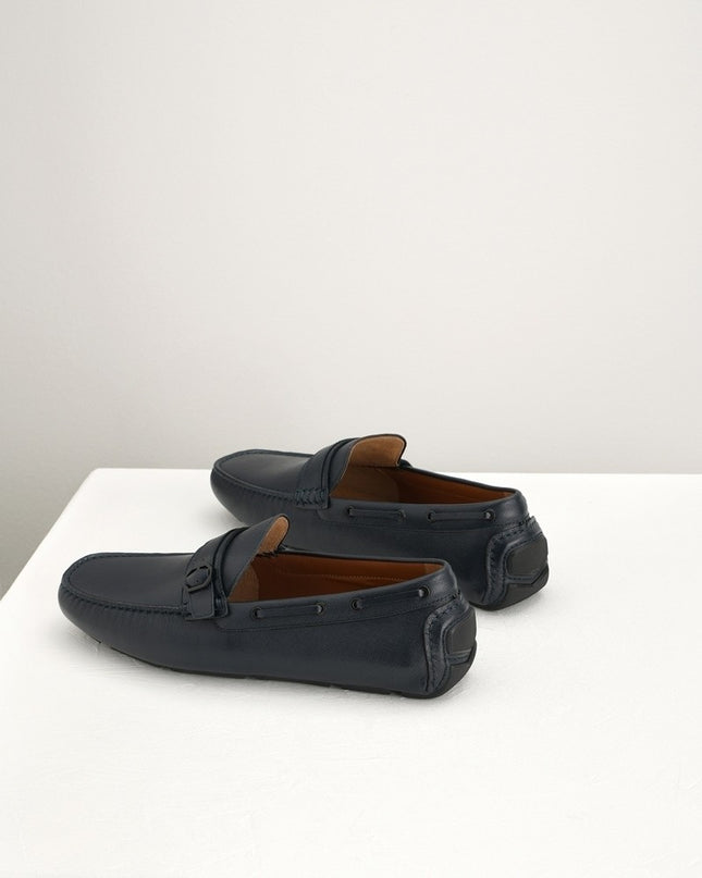 Buckled Leather Moccasins