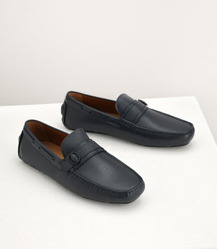 Buckled Leather Moccasins