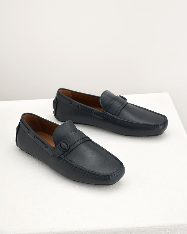 Buckled Leather Moccasins