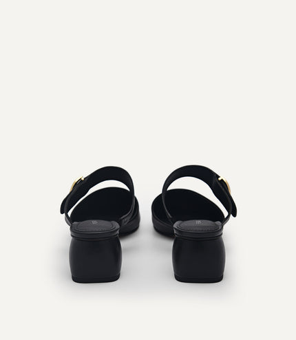 Yasmin Leather Heel Mules