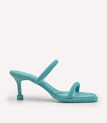 Bianca Strappy Heel Sandals - Turquoise