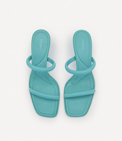 Bianca Strappy Heel Sandals - Turquoise