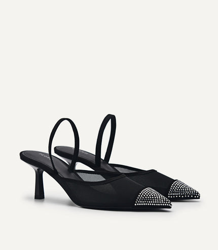 Rina Mesh Slingback Pumps