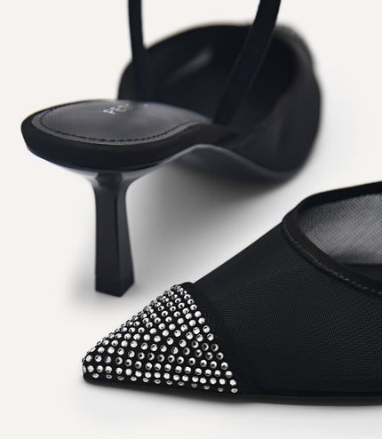 Rina Mesh Slingback Pumps
