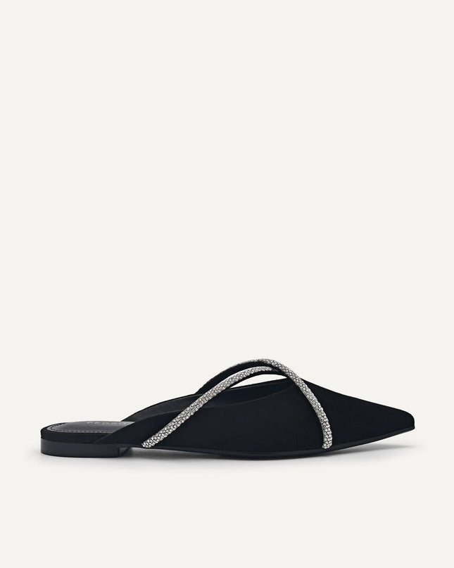 Rina Strappy Mules - Black