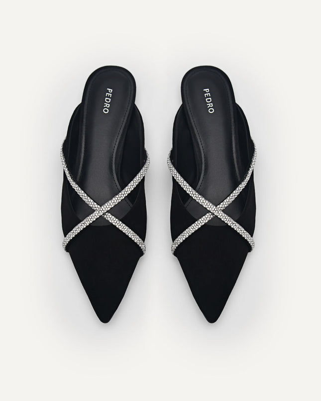 Rina Strappy Mules - Black