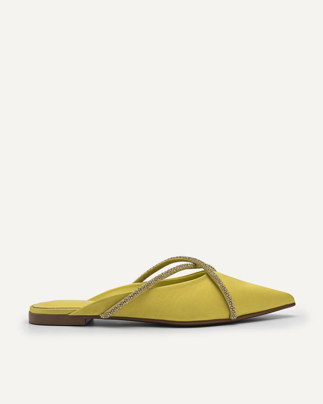 Rina Strappy Mules - Yellow
