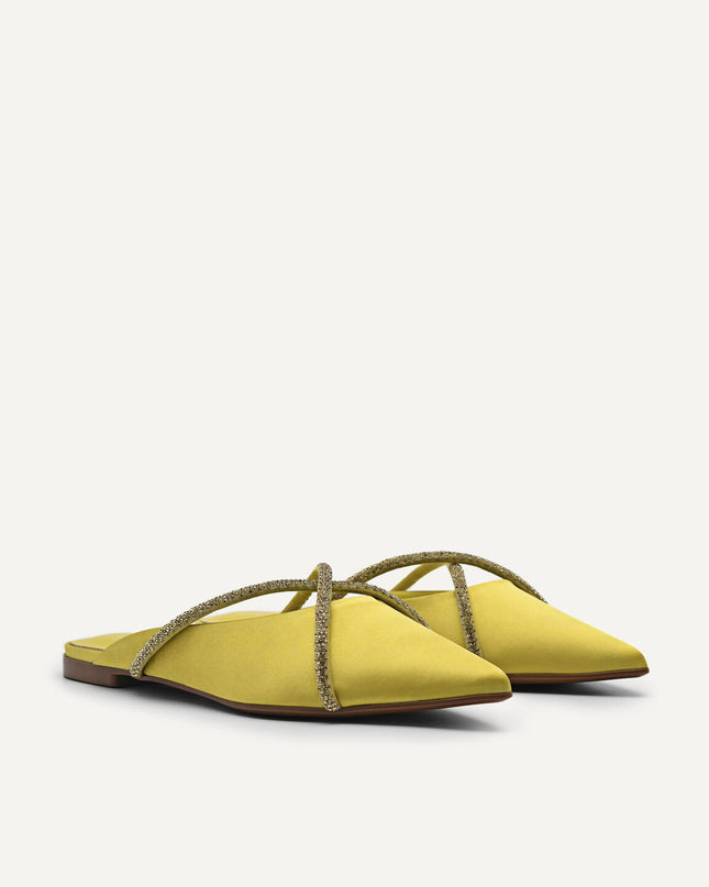 Rina Strappy Mules - Yellow