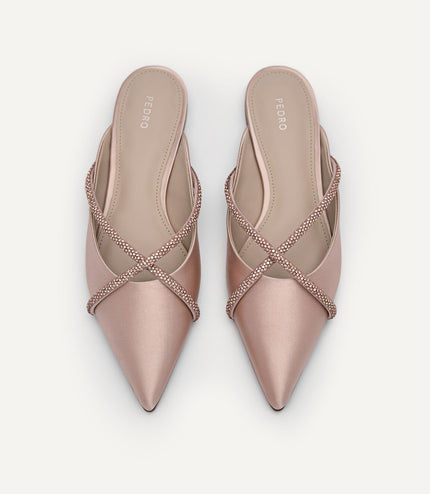 Rina Strappy Mules - Nude