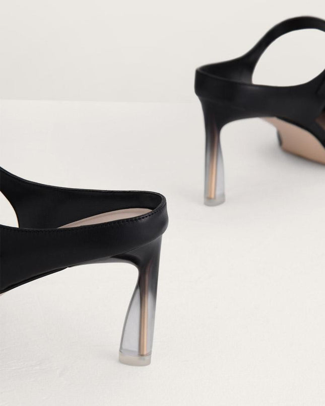 Leather Buckled Heels