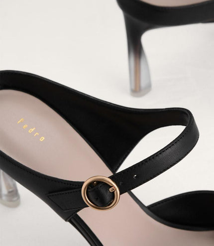 Leather Buckled Heels