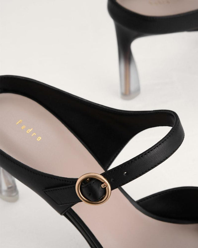 Leather Buckled Heels