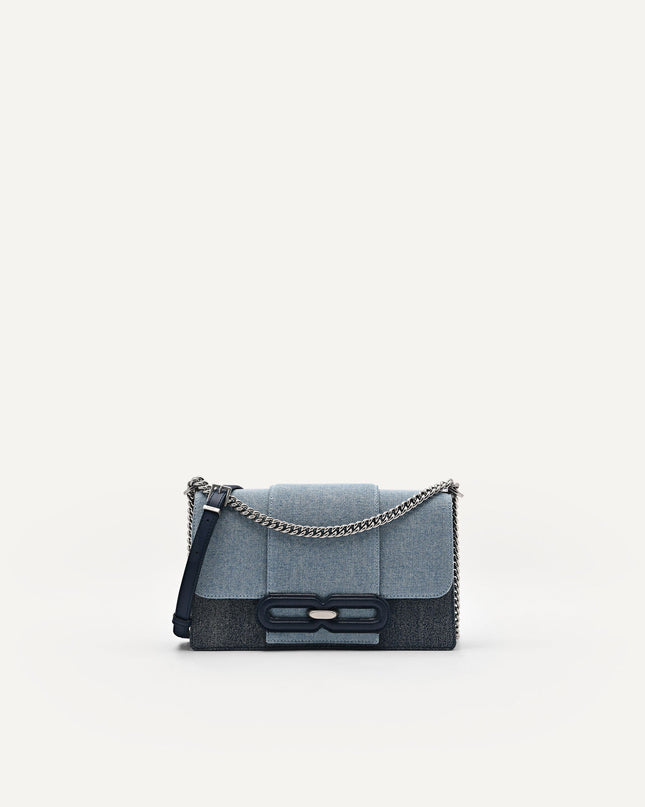PEDRO Studio Kate Leather & Denim Shoulder Bag