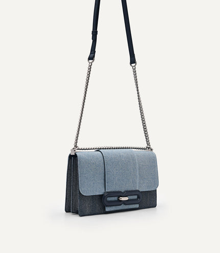 PEDRO Studio Kate Leather & Denim Shoulder Bag