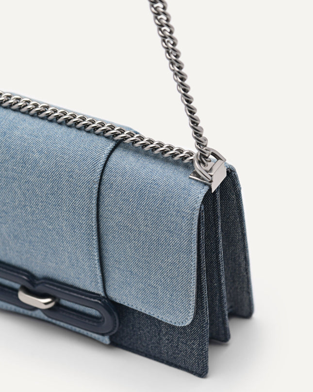 PEDRO Studio Kate Leather & Denim Shoulder Bag