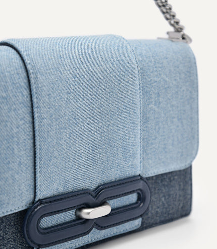 PEDRO Studio Kate Leather & Denim Shoulder Bag