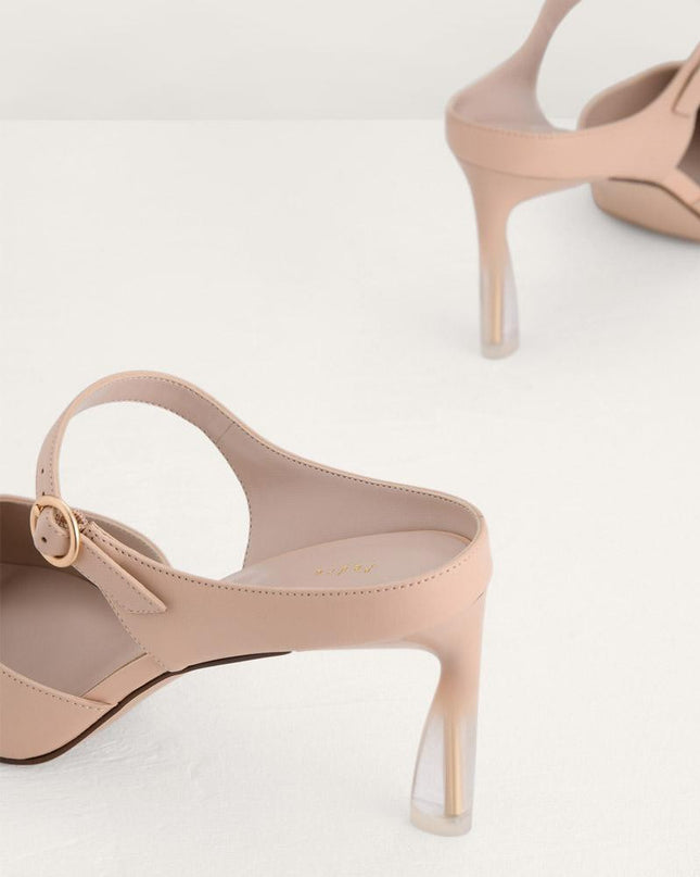 Leather Buckled Heels