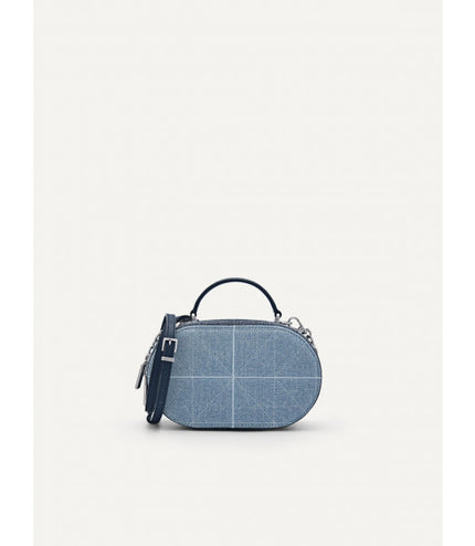 PEDRO Studio Cara Leather & Denim Mini Shoulder Bag in Pixel