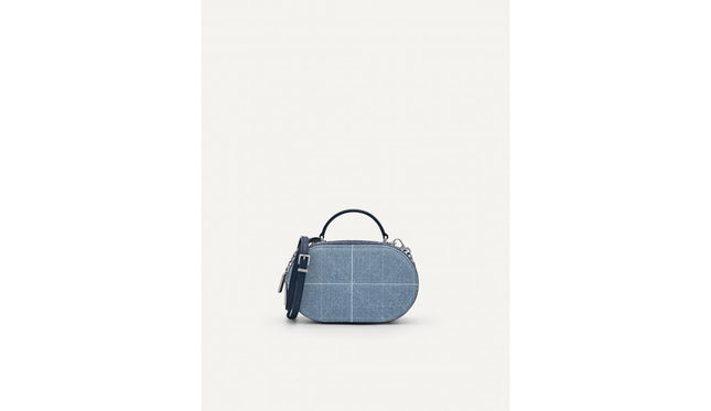 PEDRO Studio Cara Leather & Denim Mini Shoulder Bag in Pixel