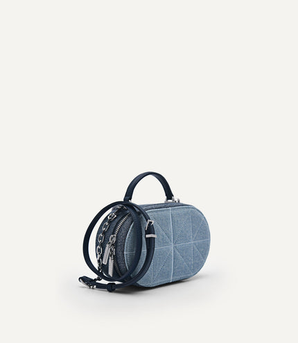 PEDRO Studio Cara Leather & Denim Mini Shoulder Bag in Pixel
