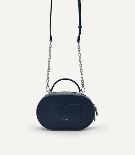 PEDRO Studio Cara Leather & Denim Mini Shoulder Bag in Pixel