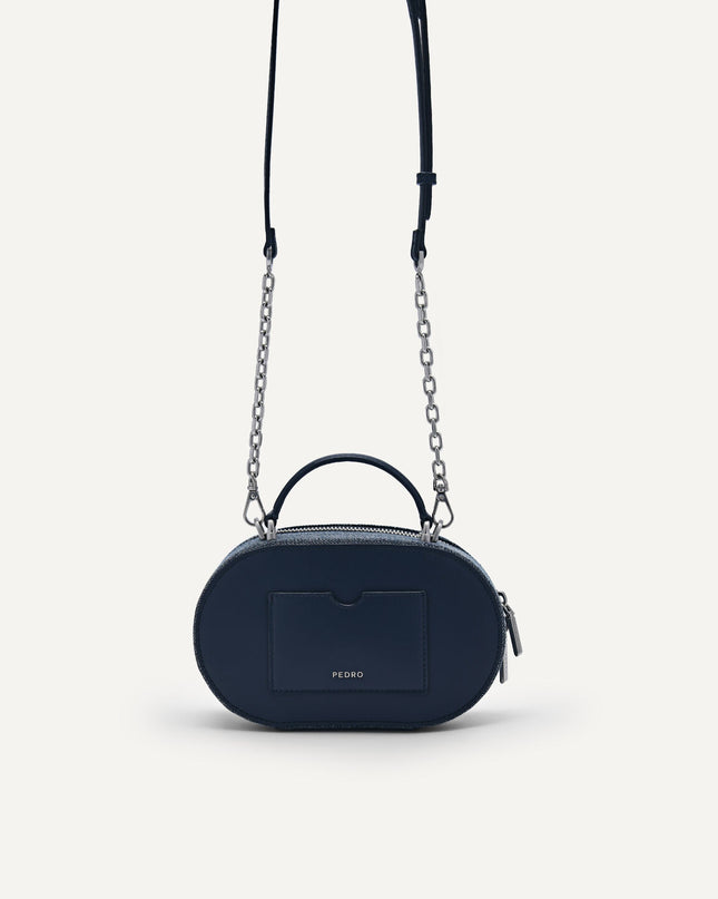 PEDRO Studio Cara Leather & Denim Mini Shoulder Bag in Pixel