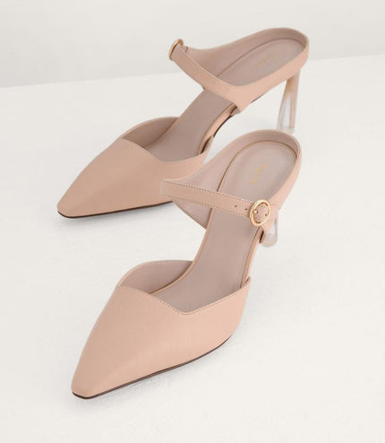 Leather Buckled Heels