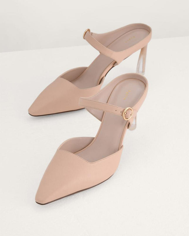 Leather Buckled Heels