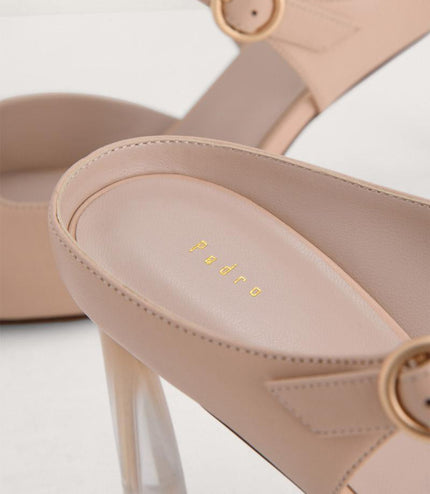 Leather Buckled Heels