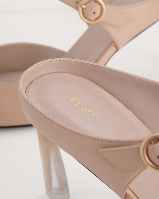 Leather Buckled Heels