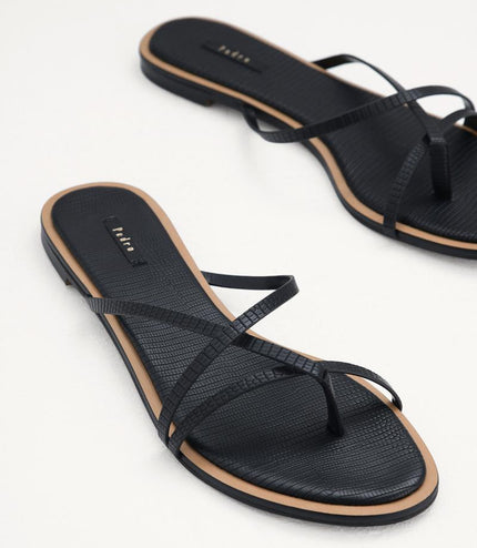 Lizard-Effect Sandals