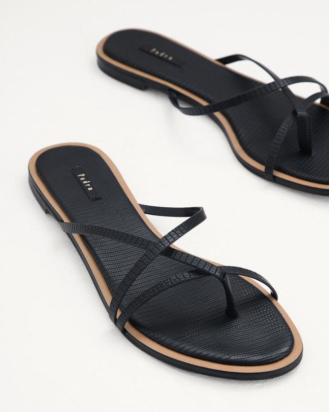 Lizard-Effect Sandals