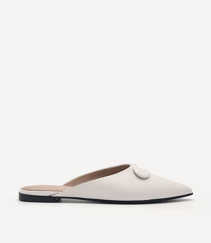 PEDRO Studio Kate Leather Mules - Chalk
