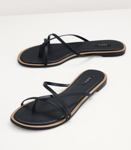 Lizard-Effect Sandals