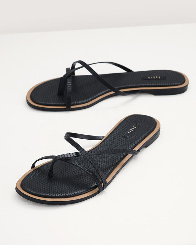 Lizard-Effect Sandals