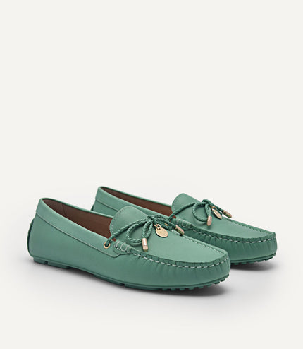 Yasmin Leather Bow Moccasins