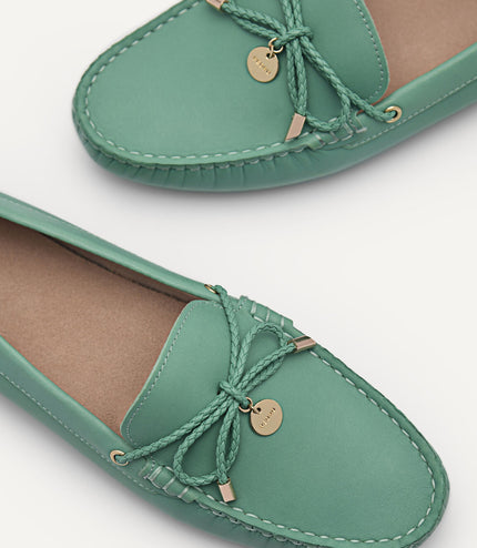 Yasmin Leather Bow Moccasins