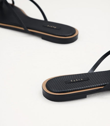 Lizard-Effect Sandals