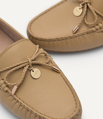 Yasmin Leather Bow Moccasins