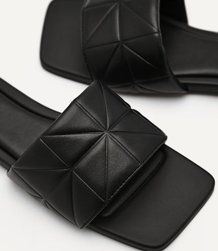 Bianca Pixel Sandals - Black