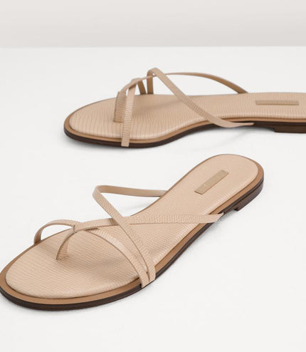Lizard-Effect Sandals