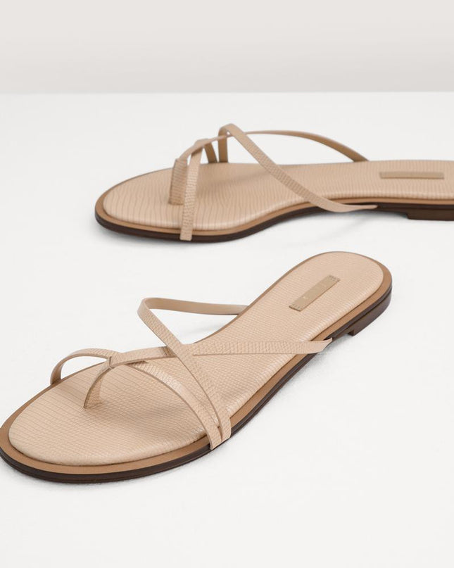 Lizard-Effect Sandals