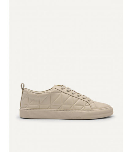 Pixel Ridge Court Sneakers - Beige