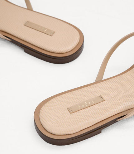 Lizard-Effect Sandals